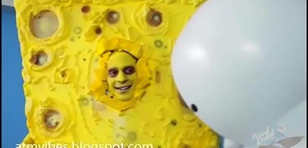  Teen giving head to sponge bob